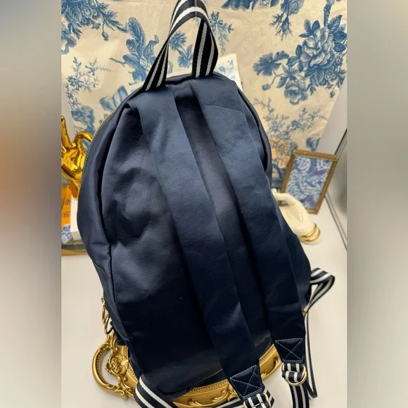 🆕 SEE BY CHLOE 🧿 NWT Blue Satin Palm Trees Decal Backpack - Picture 6 of 16
